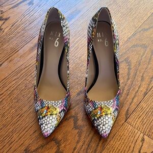 Mix No. 6 Colorful Snakeskin Pattern Heels